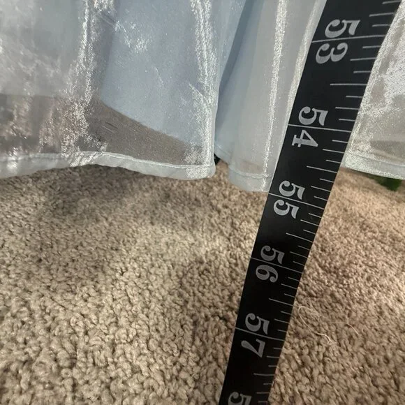 VTG📌 Aspeed Iridescent Organza 90s Fitted Corset-Style Bodice Prom Formal Gown - Picture 8 of 16